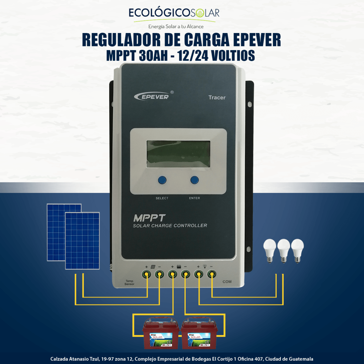 Epmppt A Regulador Mppt Epever V De A Ecol Gico Solar