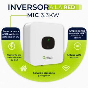 Growatt MIC 3300 TL-X2 Guatemala Inversor Solar