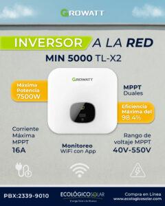 Inversor Growatt MIN 5000 TL-X2 Guatemala