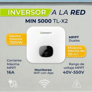 Inversor Growatt MIN 5000 TL-X2 Guatemala