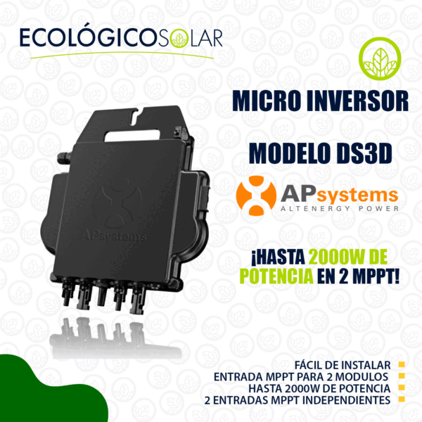 DS3D - Micro Inversor Apsystems - 2MPPT 2000W