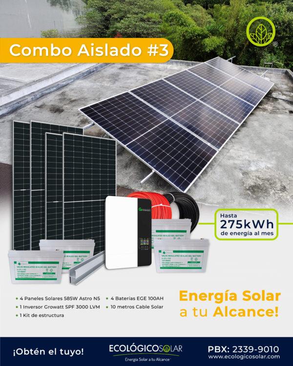 Kit Solar aislado de energía solar Guatemala