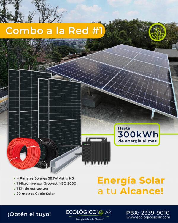 Kit Solar de energía a la red - energia solar guatemala