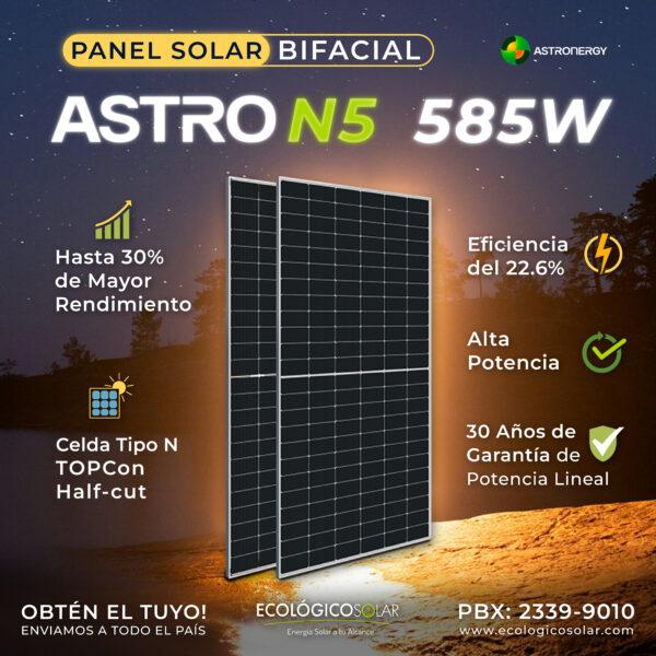 Panel Solar Astronergy 585W Guatemala ASTRONERGY 585W N5CHSM72N(DG)/F-BH(182)