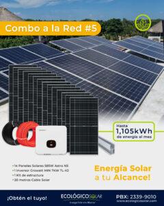 ENERGIA SOLAR A LA RED KIT DE ENERGIA 5 GUATEMALA